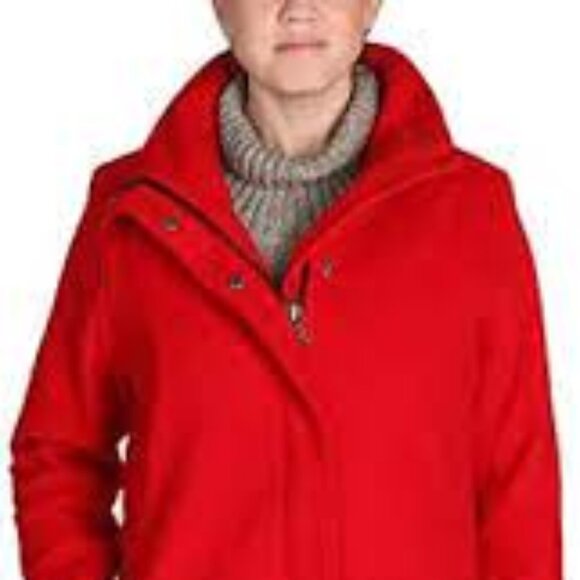 Pendleton CASCADE CAMPBELL Red WOOL Coat - XL - Picture 4 of 7